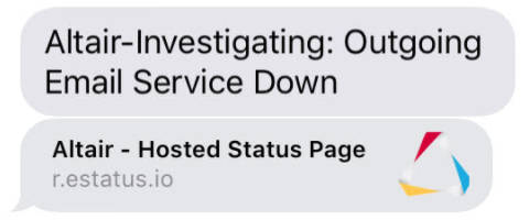 Status Page SMS Notification